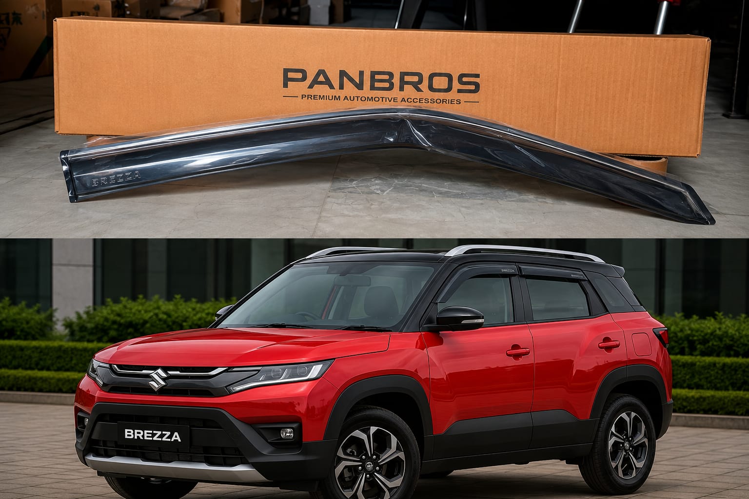DOOR VISOR SUITABLE FOR BREZZA 2022