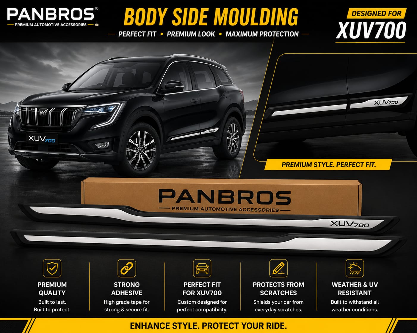 BODY SIDE MOULDING SUITABLE FOR XUV 700